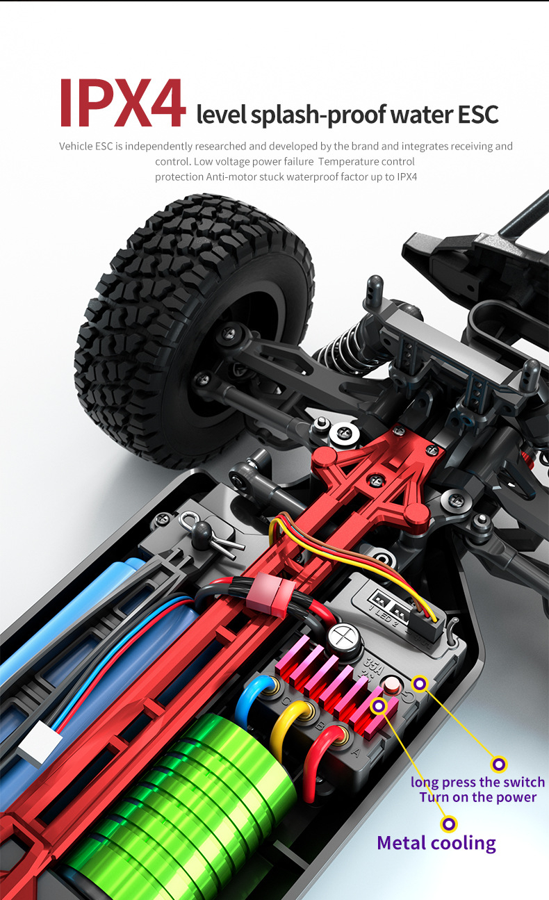 Xe Đua Địa Hình Q170B Pro Drive SCY Điều Khiển Tốc Độ Cao 70km/h, Không Chổi Than 4000kv 4WD, Tỉ Lệ 1/16 - Ảnh 11