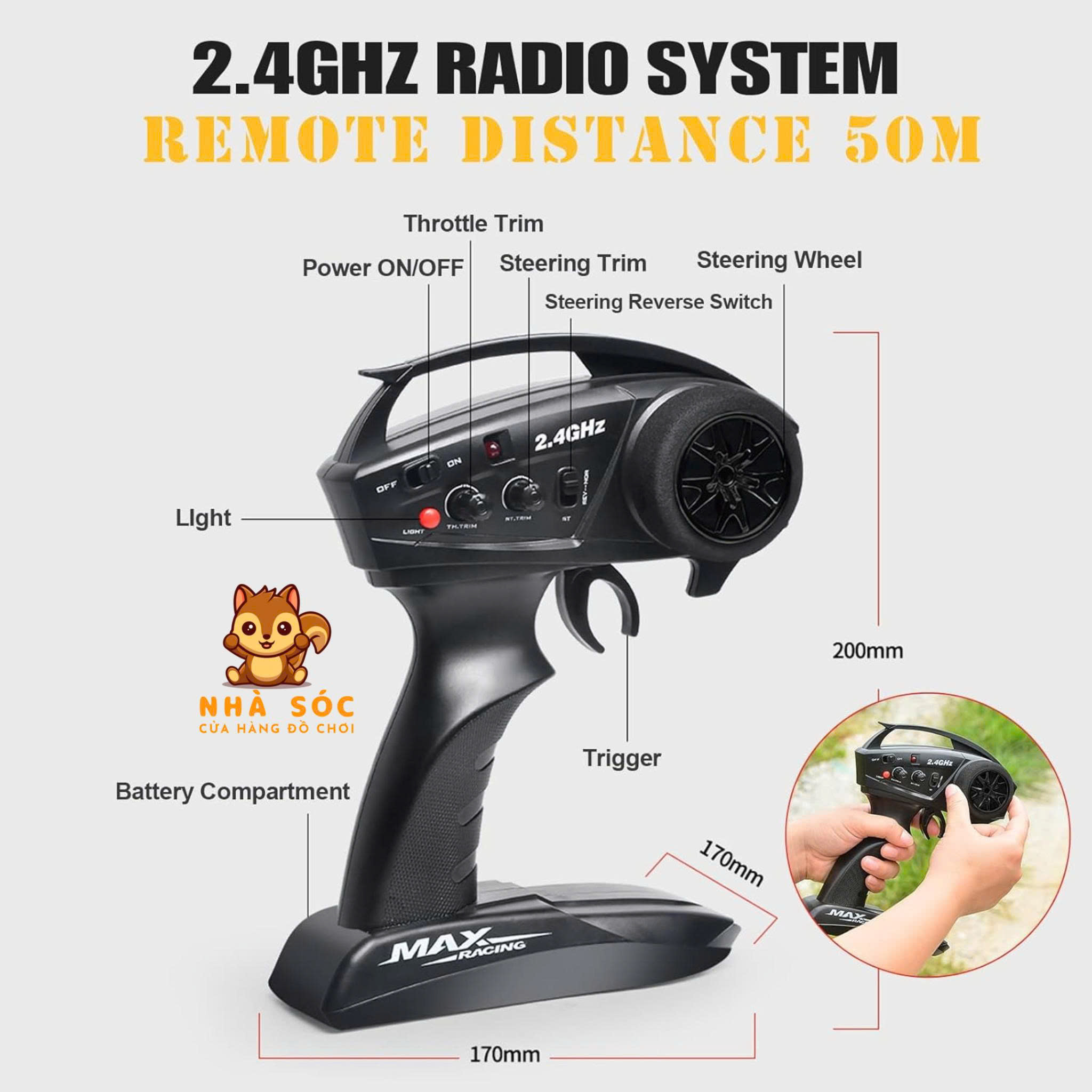 HB-ZP1008 – Xe Ô Tô Địa Hình Điều Khiển Từ Xa 4WD Cực Chất - Ảnh 7