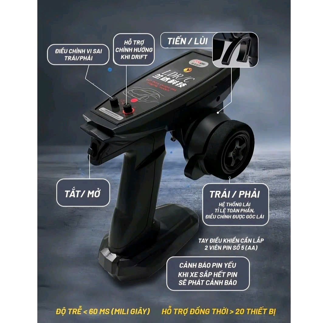 Xe Drift Điều Khiển Từ Xa LD2801/LD2802/LD2803/LD2804 – Phiên Bản Thường & Phiên Bản PRO Tỷ Lệ 1:28 - Ảnh 8