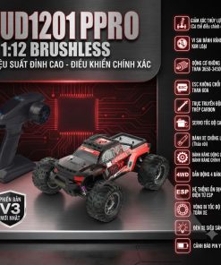 UD1201 Pro V3 Xe Đua Địa Hình Tốc Độ Cao 80+km/h Tỉ Lệ 1/12 Động Cơ Không Chổi Than Brushless Bốc Đầu Đèn LED UDI/RC