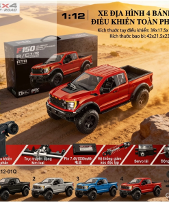 Hstar Xe điều khiển RC địa hình bán tải F150 trang bị trục và visai kim loại, có đèn led, xi nhan, mở được cửa pin sạc 1500mah
