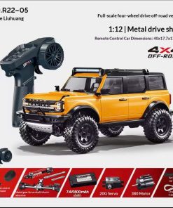 Hstar Xe Điều Khiển RC Địa Hình Bronco R-22 Trục và Visai Kim Loại, Có Đèn, Xi nhan, Mở được cửa, Pin 1500mah