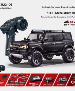 Alternative view of Hstar Xe Điều Khiển RC Địa Hình Bronco R-22 Trục và Visai Kim Loại, Có Đèn, Xi nhan, Mở được cửa, Pin 1500mah